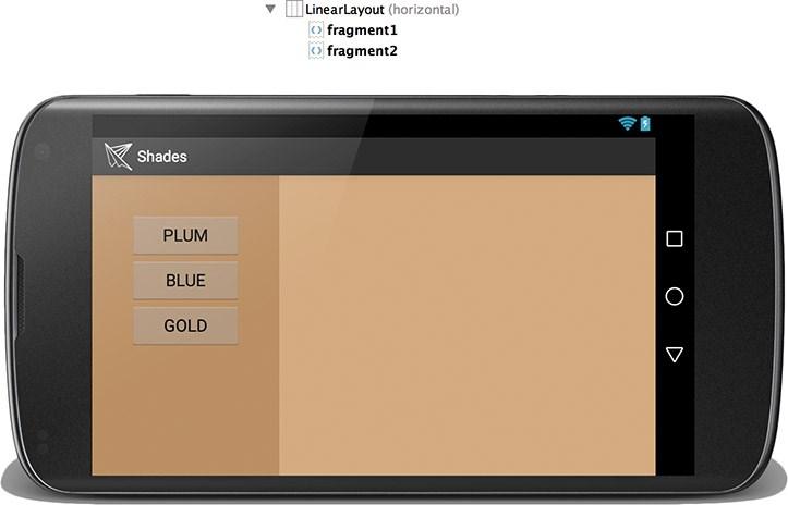 xml, used to hold color information Lab Experiment 4-3: Shades App: A Fragment