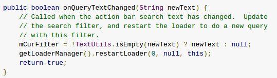 Restarting a Loader When you use initloader(), as shown above, it uses an existing loader with the specified ID