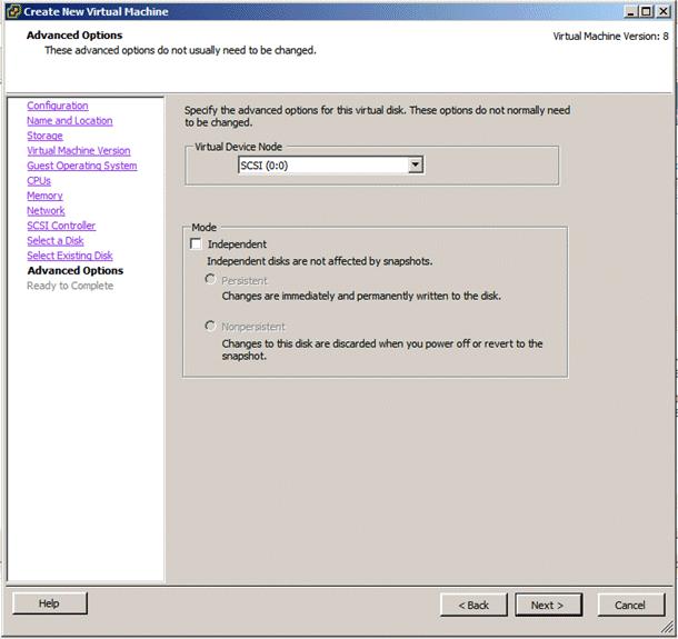 Creating the OpenVPN virtual machine 2-18 19. In the Advanced Options screen, leave all settings unchanged.