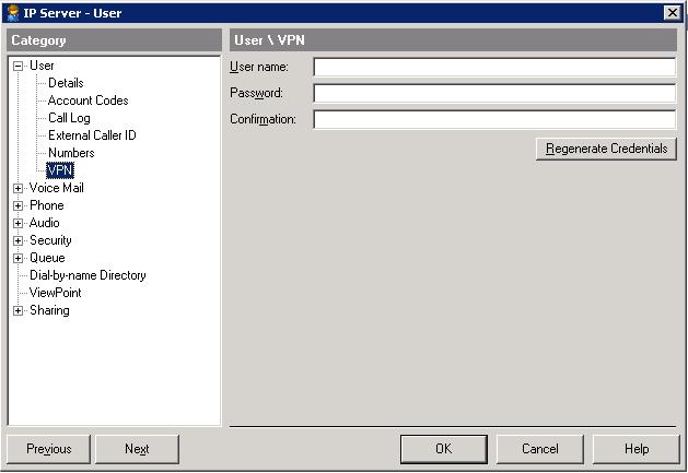 Configuring VPN for a user 3-3 Chapter 3 Setting Up Users and Phones To specify a user s VPN credentials 1.