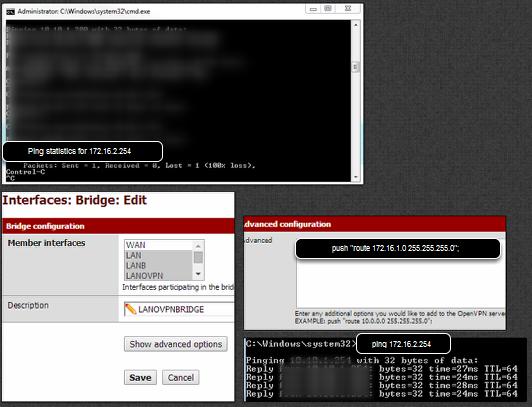 13. Click Save Troubleshooting Network Connectivity is Lost Across Bridge Scenario: Upgraded pfsense from 2.1 to 2.1.2 Removed and regenerated all certs Enabled Active Directory Authentication