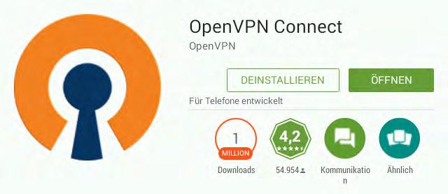 (3) Open the OpenVPN Connect app: Figure 29: