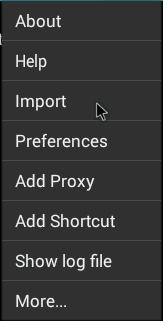 menu item "Import" and then "Import profiles