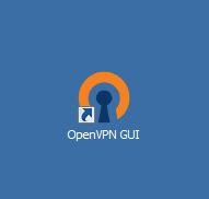(11) Start OpenVPN by a double-click on the OpenVPN GUI link. Now the OpenVPN icon is displayed in the info area of the task bar.