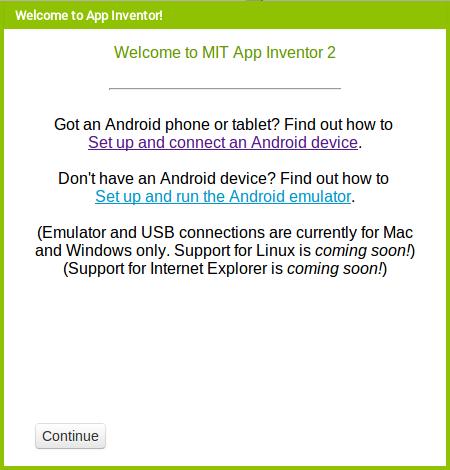 Installing AppInventor 0 Go to http://appinventor.mit.