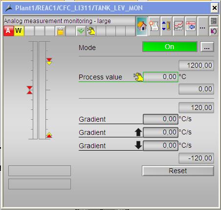 Graphic system - display and operation of process pictures 7.7 Operator control in process pictures 3. Click the "Single acknowledgment" button in the toolbar of the message window. 4.