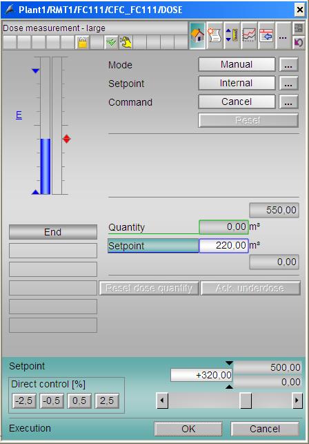 Graphic system - display and operation of process pictures 7.7 Operator control in process pictures Procedure 1. Click on the "Setpoint" field in the faceplate or its numeric keypad.