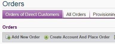 to Placing an Order for an existing Customer account Creating a New Account and Placing an O365 Order 1) Within Billing, navigate to Orders> and click Create Account and