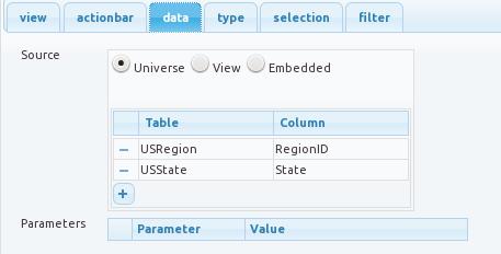 11. Click the icon. Select the State and Region ID columns as shown.