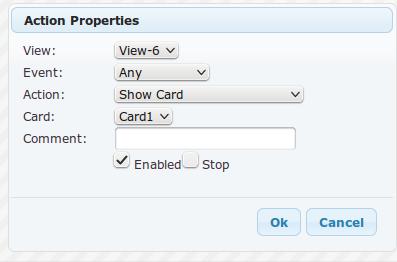 Right-click the Button component in the workspace and select Add Action. 11.