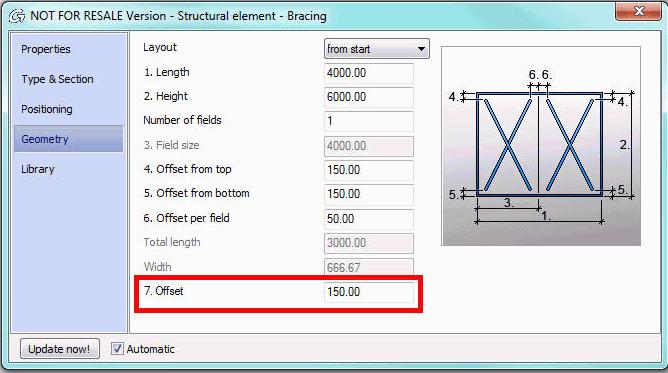 more flexibility for creating bracings with additional options