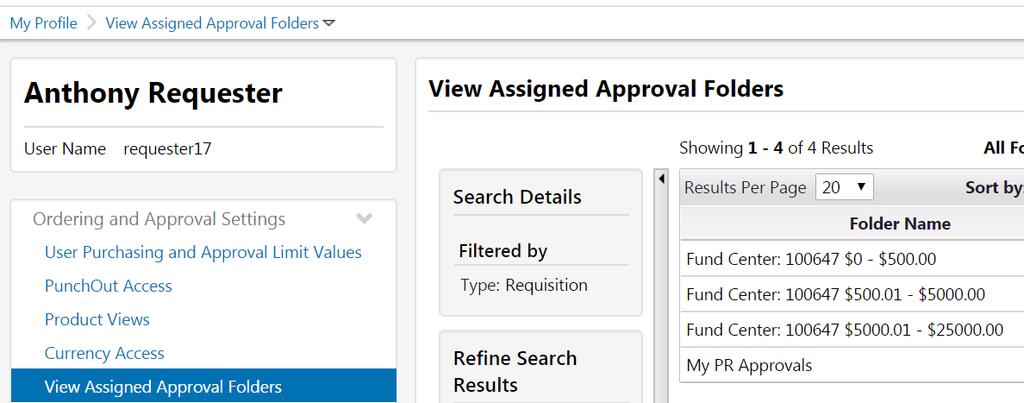 Funds Center Access: Approving If you have approval permissions (i.e. the ability to create the Purchase Order), you can view your approval access and maximum approval amount.