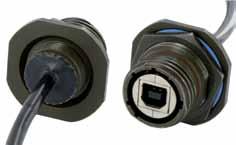 USBBF TV Transversally sealed receptacles ROHS compliant N & BZ With USB Field, you can insert a standard USB 2.0 cordset into a metallic plug which will protect it from shocks, dust and fluids.