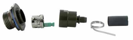 zinc nickel - ROHS compliant Kit40792BZN Kit38081 and Kit40792 include: Plug body Inserts Backshell body Band Heat shrink sleeve IMPORTANT NOTE With these plugs, the standard RJ45 plug is not