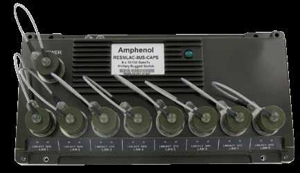 Resmlac-8us-CAPS Unmanaged military Ethernet switch, MIL-DTL-38999 connectors 8 fast ports Military ethernet switch for harsh environment - Fully MIL-STD compliant s RESMLAC-8US-CAPS is a MIL-STD