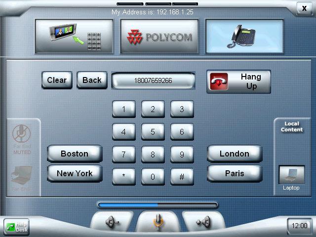 Using the Touch Panel Speed Dialing Audio Calls To speed dial an audio call when you are using the Classic UI: 1 Touch Audio Dial. The Audio Dial screen for the Classic UI appears.
