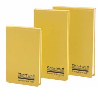 Survey Accessories Chartwell Field Books Chartwell field books are made to the highest specification using quality strength paper with high cotton content.
