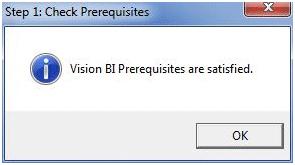 On the Analysis Services tab, click the Step 1: Check Prerequisites button to confirm whether or not you have all the Analysis Cube prerequisite software installed.