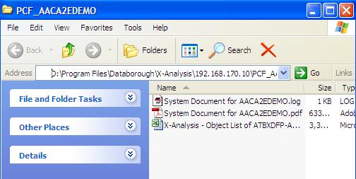Illustration 13: Application folder containing generated documents Application Overview The X-2E provides the facility of subdividing an application