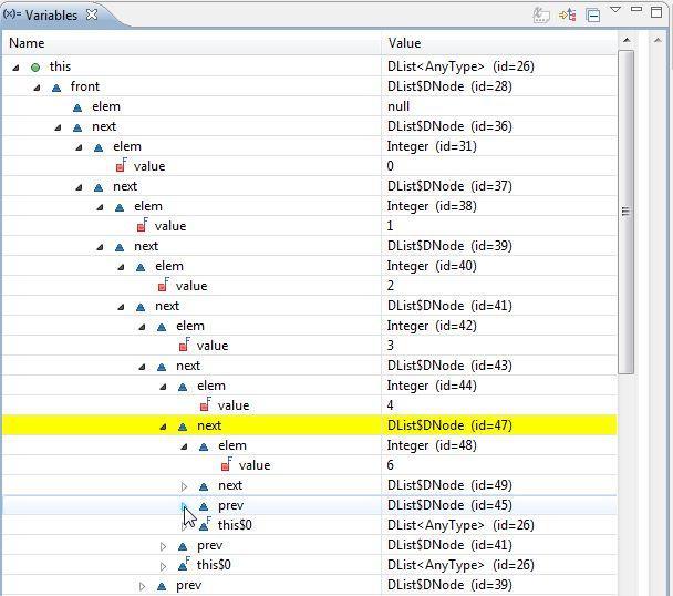 List Details Debugging 31 Does the list structure