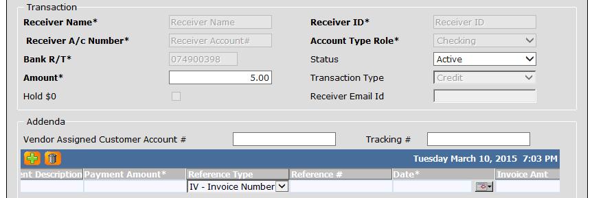 Note that the sum of all Payment Amounts must equal the Amount field in the Transaction record. 6.