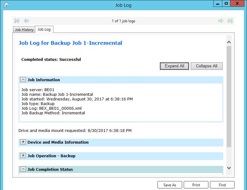 and drive. Alternatively, right-click the backup job that is running and select View Job Activity. 2.