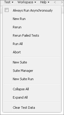 Developer Console Suite Manager: Create or delete test suites, or edit which classes your test suites contain. New Suite Run: Create a test run of the classes in one or more test suites.