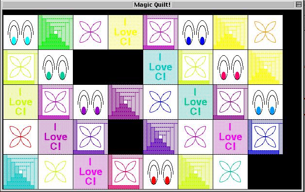 CS106X Handout #6 Julie Zelenski April 4, 2001 Assignment #1: The Magic Quilt Screensaver Due: Fri, April 13, 11 am [In] making a quilt, you have to choose your combination carefully.