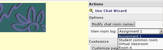 Formatting the Chat Room Area You can format the chat room area in the same way that you can the Homepage using the buttons in the