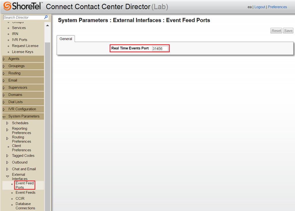 Event Feed Configuration If integration with the ShoreTel Contact Center is required, use the following steps: 1.