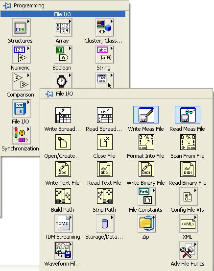 File I/O File Types supported in LabVIEW