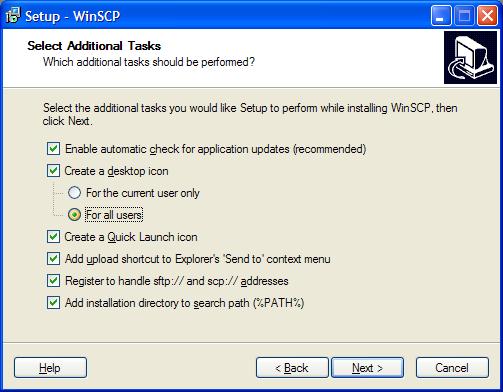 Draft 0.9 Page 4 of 6 Figure 3 winscp-8.png 9. The last page Initial user settings (Figure 4) lets you choose the User Interface style: a.