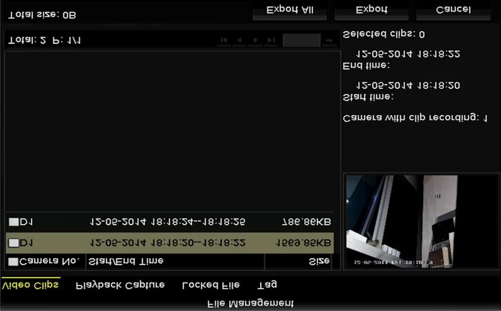 4 Backing up Video Clips Purpose: You may also select video clips to export directly during Playback, using USB devices (USB flash