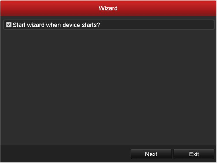 shown in Figure 2. 11. Figure 2. 11 Start Wizard Interface Operating the Setup Wizard: 1.