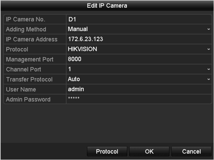 Figure 2. 36 List of Connected Cameras The cameras connecting to the PoE interface cannot be deleted in this menu. 2. Click the button, and select the Adding Method in the drop-down list.
