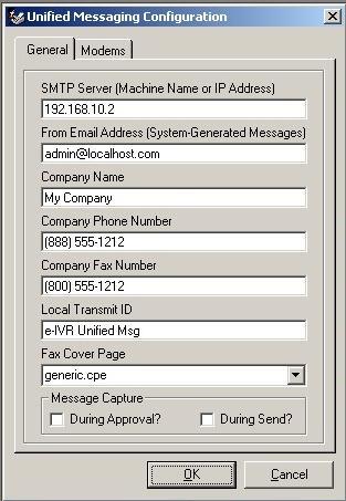 19. In the Unified Messaging Configuration