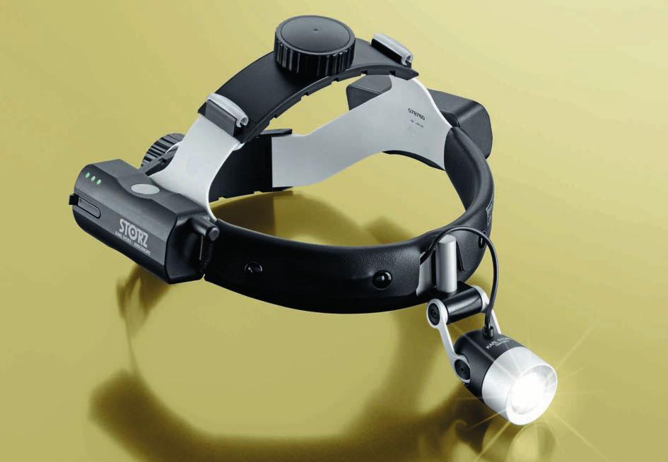 Headlight KS70 Special Features: Long service life with a battery lifespan of up to 18 hours facilitates use in the OR Optimal wearing comfort due to balanced, lightweight design and ergonomic