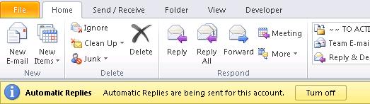 Turn on Auto Reply