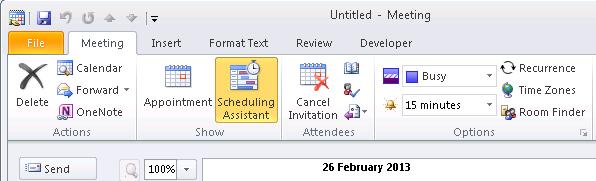 Calendar Create an Appointment Create
