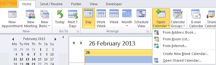 a Shared Calendar RHUL IT Department