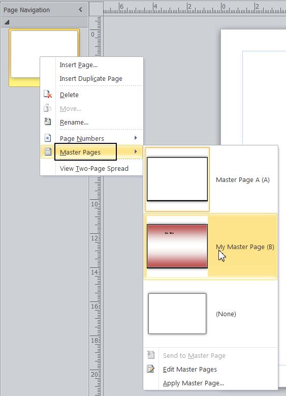 Microsoft Publisher 2010 Foundation - Page 107 From the drop down list that displays all the available master pages, select a master
