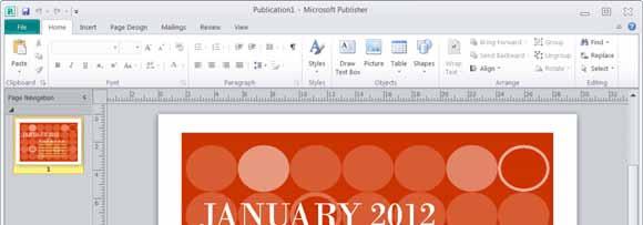 Microsoft Publisher 2010 Foundation - Page 13 Now you can modify your calendar publication.