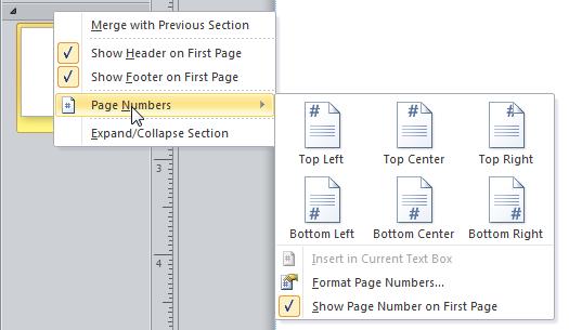 Microsoft Publisher 2010 Foundation - Page 49 Inserting headers and footers Headers and footers can comprise automatic page numbers,