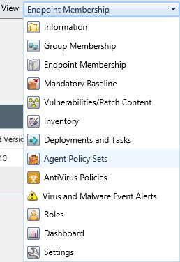 3. Create Agent Policy Sets. Agent Policy Sets are a collection of individual rules, called policies, that govern endpoint behavior.