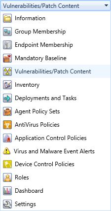 2. Make sure that the Vulnerabilities/Patch Content view is