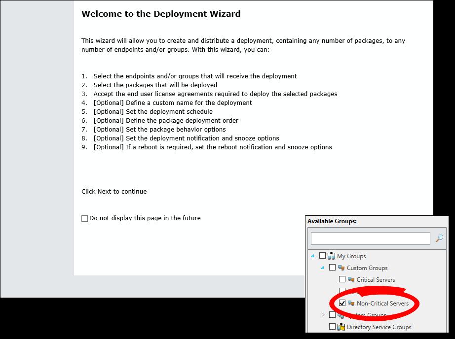 3. Complete the Deployment Wizard.