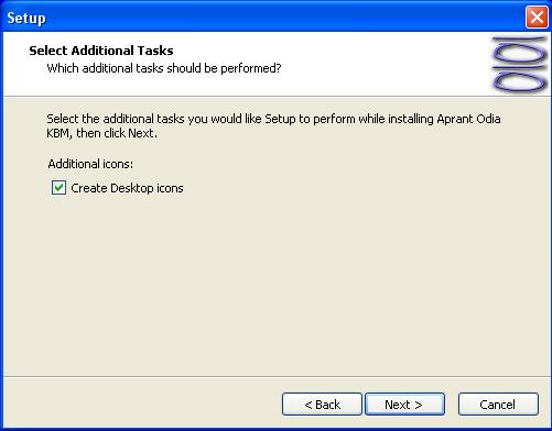 Select Additional Tasks:- This Additional tasks screen facilitates the user to create a desktop Icon