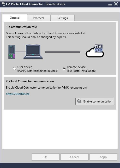 2.2.6 Configuring TIA Portal Cloud Connector in the virtual environment Note TIA Portal Cloud Connector supports the secure connection via HTTPS as of Windows 8.1.