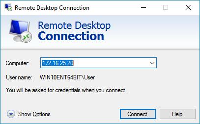 2.3 Operation 2.3.1 Establishing a remote desktop connection to the virtual environment To be able to work with TIA Portal in the virtual environment from your PG/PC, you have to