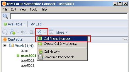Figure 32: Selecting Call Phone Number.